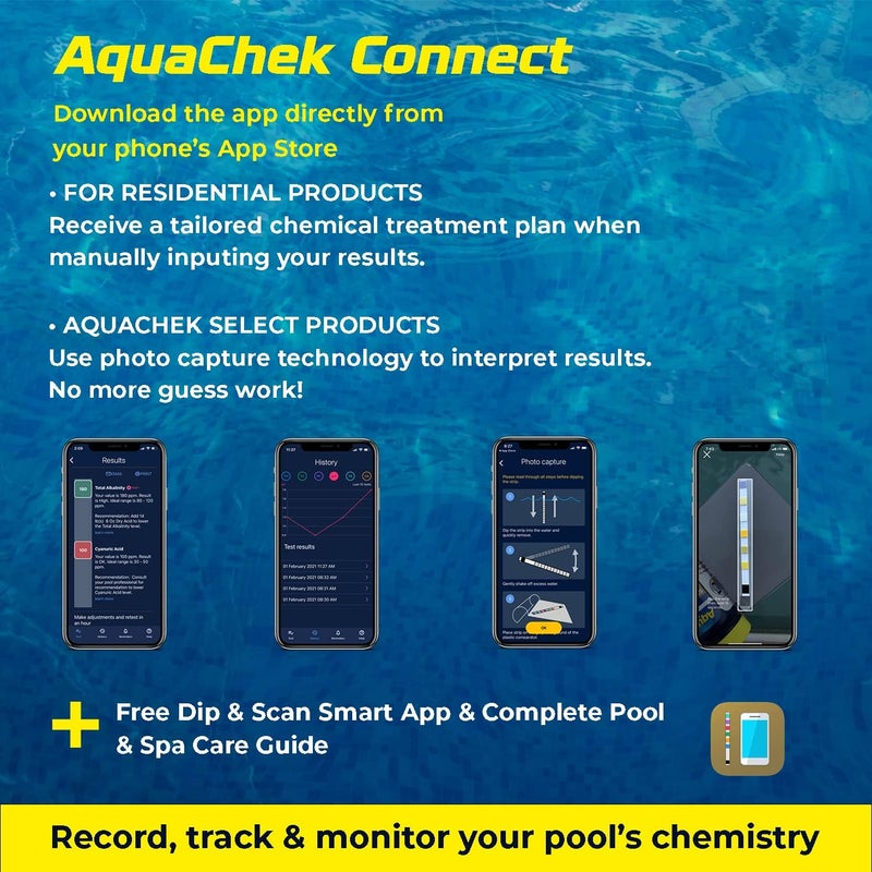 AquaChek SPA 6-in-1 Test Strips - Spa Test Strips for Total Bromine, Total Chlorine, Free Chlorine, pH, Total Alkalinity, and Total Hardness - Professional Water Quality Testing Kit (50 Strips) - Image 3