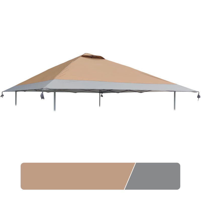 D&ONEHOS 13x13 Canopy Replacement Top with Air Vent Fit for Coleman Oasis 1606532 2156426 2156428 300D Oxford Waterproof Silver Coated Pop Up Canopy Tent Cover for Outdoor Replacement Top Only - Image 2