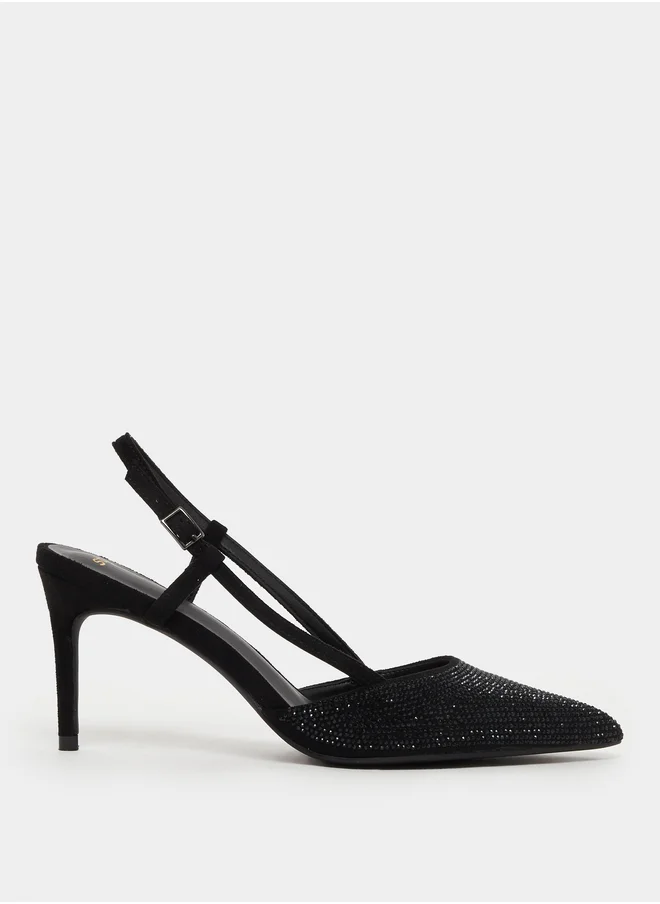 ستايلي Embellished Stiletto Heel Slingback shoes