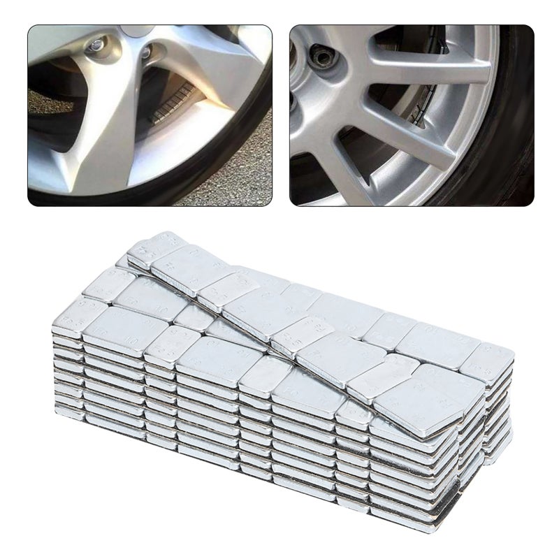 Adhesive Wheel Hub Balancing Blocks 5g 10g Stick-On Metal Plate - Galvanized Surface Self Adhesive Weights for Car Tire Wheel Rims - Image 3