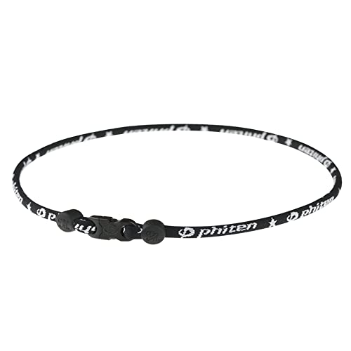 Phiten Star Sport 22 Black/White Titanium Necklace - Image 1