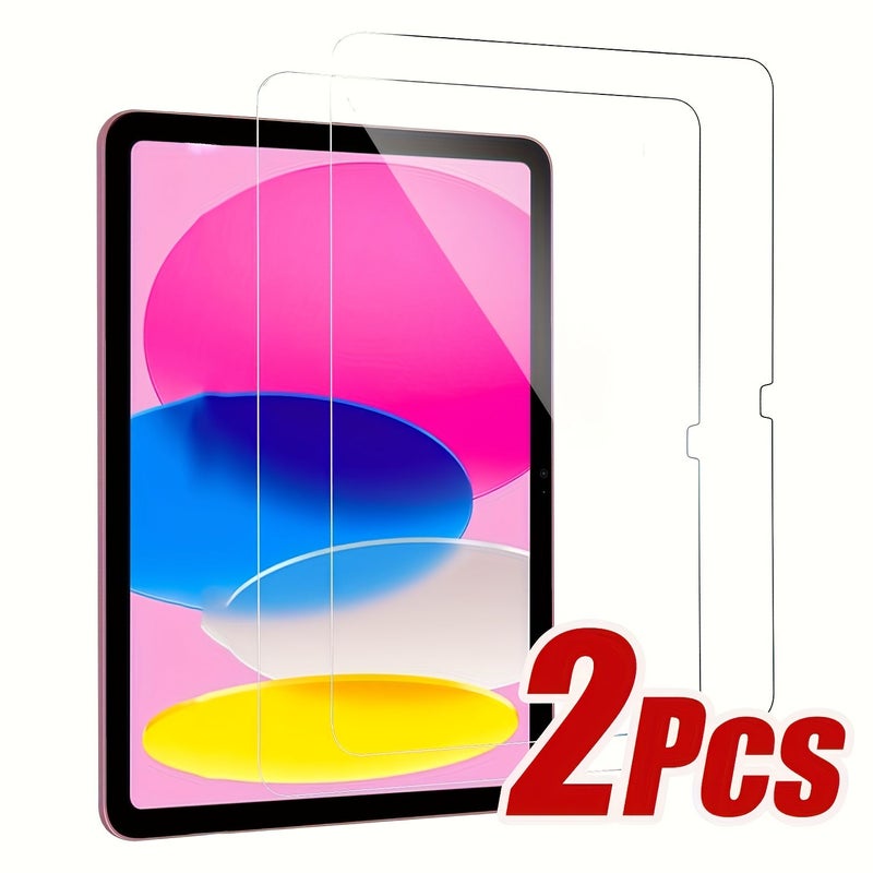 2 Pack Tempered Glass Screen Protector Ipad 10th Generation 11th Anti Fingerprint 9H Hardness - Image 1