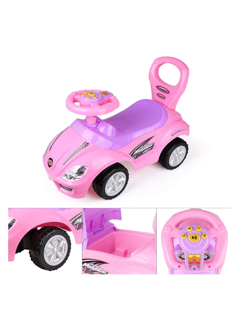Amsham Toys Mega Car Rideon Pusher Car - Pink - Image 3