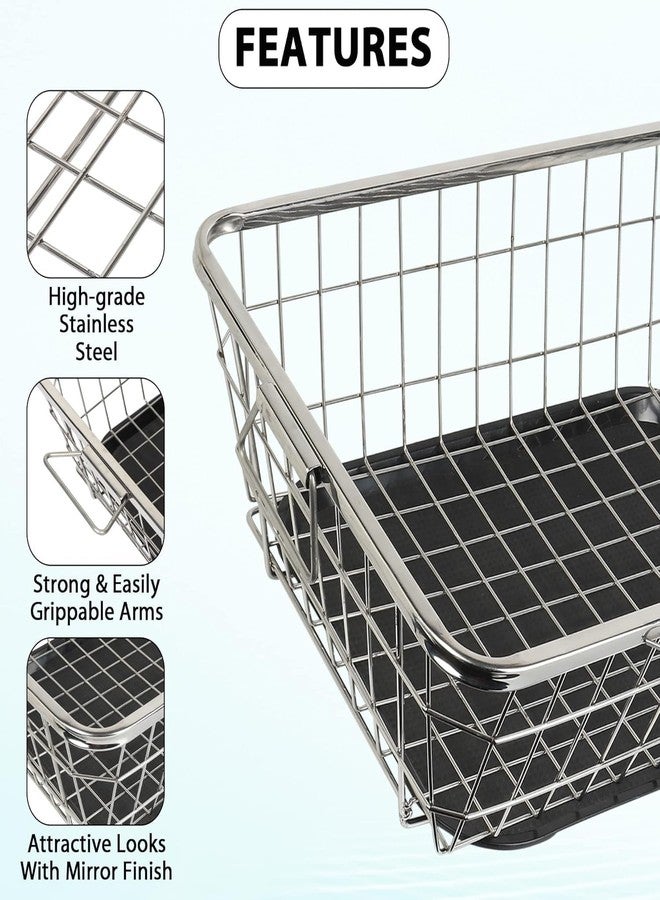 Birdwing Extra Large Stainless Steel Dish Drying Rack 60x47x23 cm – Heavy Duty Kitchen Countertop Utensil Stand with Detachable Drip Tray, Rust Proof Plate Bowl Drainer Basket - Image 4
