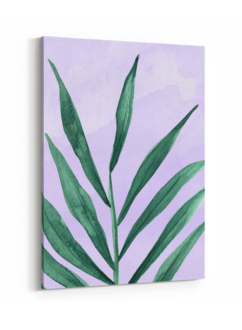 لوحة كانفاس على إطار خشبي بتصميم فرع من النخيل - Image 4