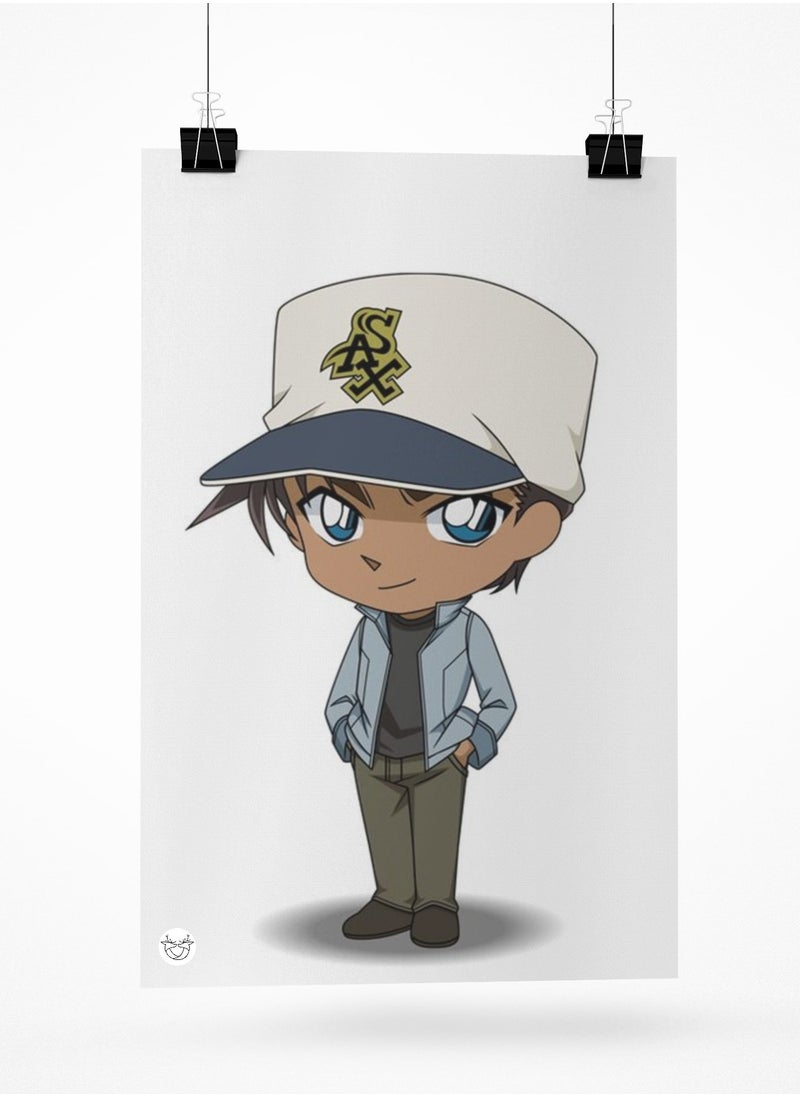 Reeman Design Poster printed with the design of the anime Heiji Hattori 