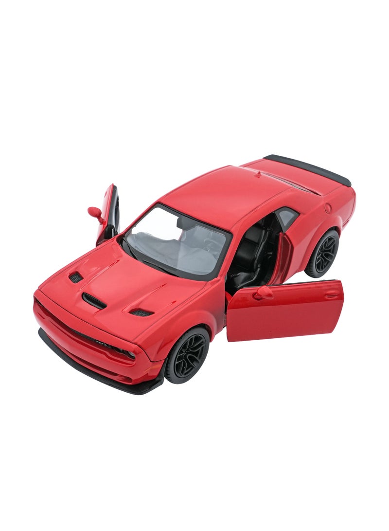 MOTORMAX 2018 Dodge Challenger SRT Hellcat Widebody Die-Cast Model Car 1:24 Scale | Officially Licensed American Muscle Car Collectible | Opening Doors, Detailed Interior & Free-Wheeling Toy - Image 5