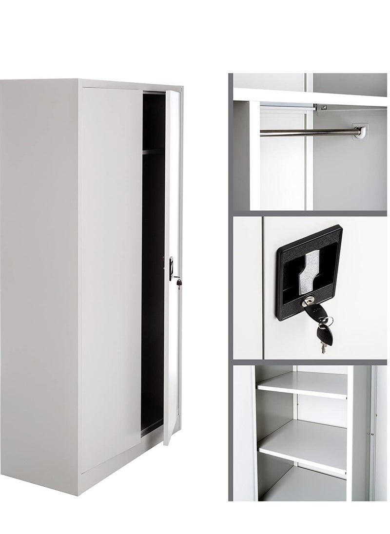 KARNAK Home Office Steel Cabinet Gray Color Size L85 x W40 x H185 cm Model FC511.  - Image 5