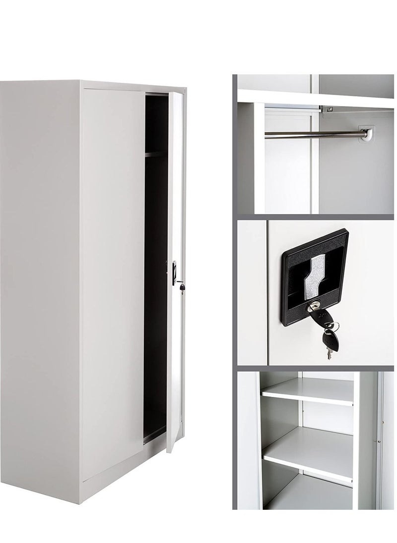 KARNAK - Home Office Steel Cabinet Gray Color Size L85 x W40 x H185 cm Model FC511. - Image 1