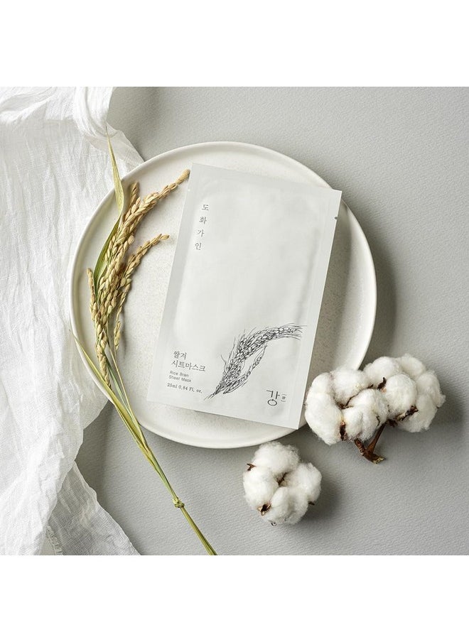 House of Dohwa - Rice Bran Sheet Mask Nutrient Enriched Cotton Sheet Mask Soothing & Nourishing Made With Domestically Sourced Korean Rice 10 Count - Image 1