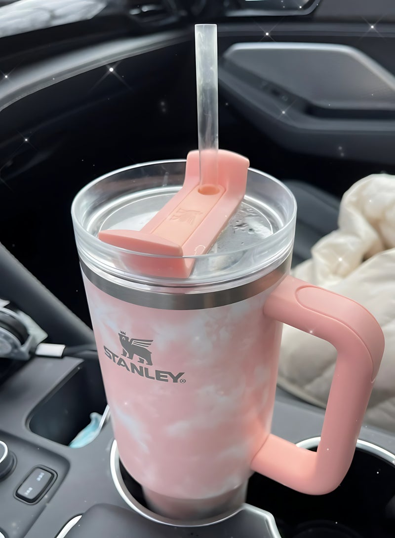 STANLEY Quencher H2.0 Flowstate Tumbler 1.2L | Metal Water Bottle with Straw, Handle & Lid | Keeps Cold for 11 Hours | Keeps Iced for 48 Hours | Dishwasher Safe | Travel Mug for Cold Drinks | 1-Pack (Shining pink) - Image 3