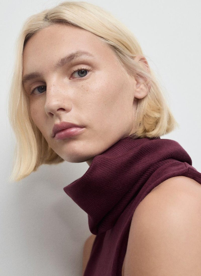 مانجو فستان بياقة قمع مدمجة - Image 4