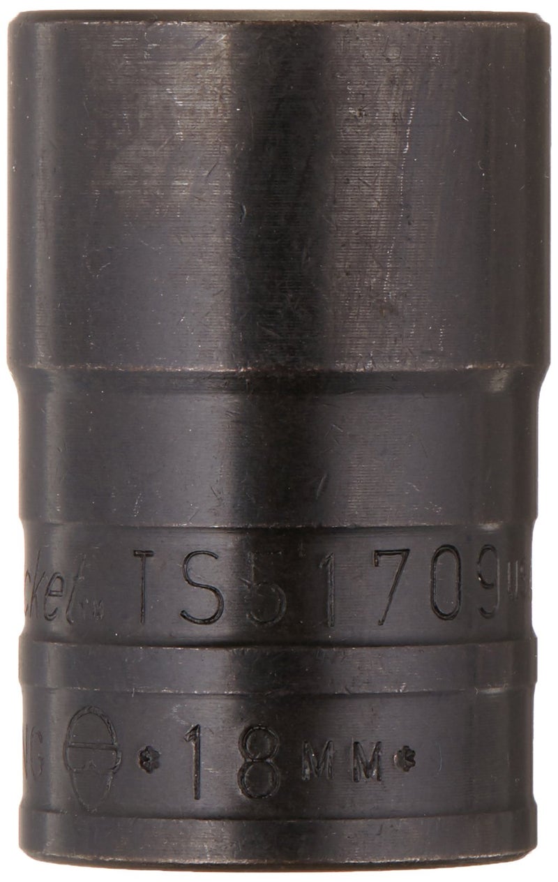 Williams 1/2 Inch Drive TURBOSOCKET Salvage Socket, Metric Size 18 mm, Remove Damaged Nuts and Bolts, Usable On All Types of Standard Nuts and Bolts, Black Industrial Finish - Image 2