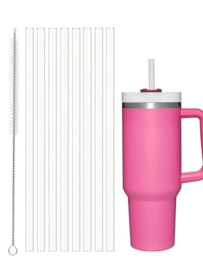 8Pack Replacement Straws for Stanley 40oz 30oz Tumbler, Airboat Reusable Clear Straws Compatible with Stanley Adventure Quencher - Image 1