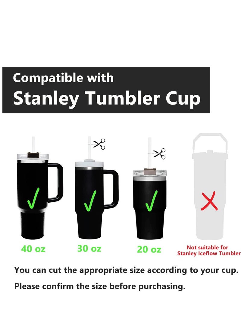 8Pack Replacement Straws for Stanley 40oz 30oz Tumbler, Airboat Reusable Clear Straws Compatible with Stanley Adventure Quencher - Image 2