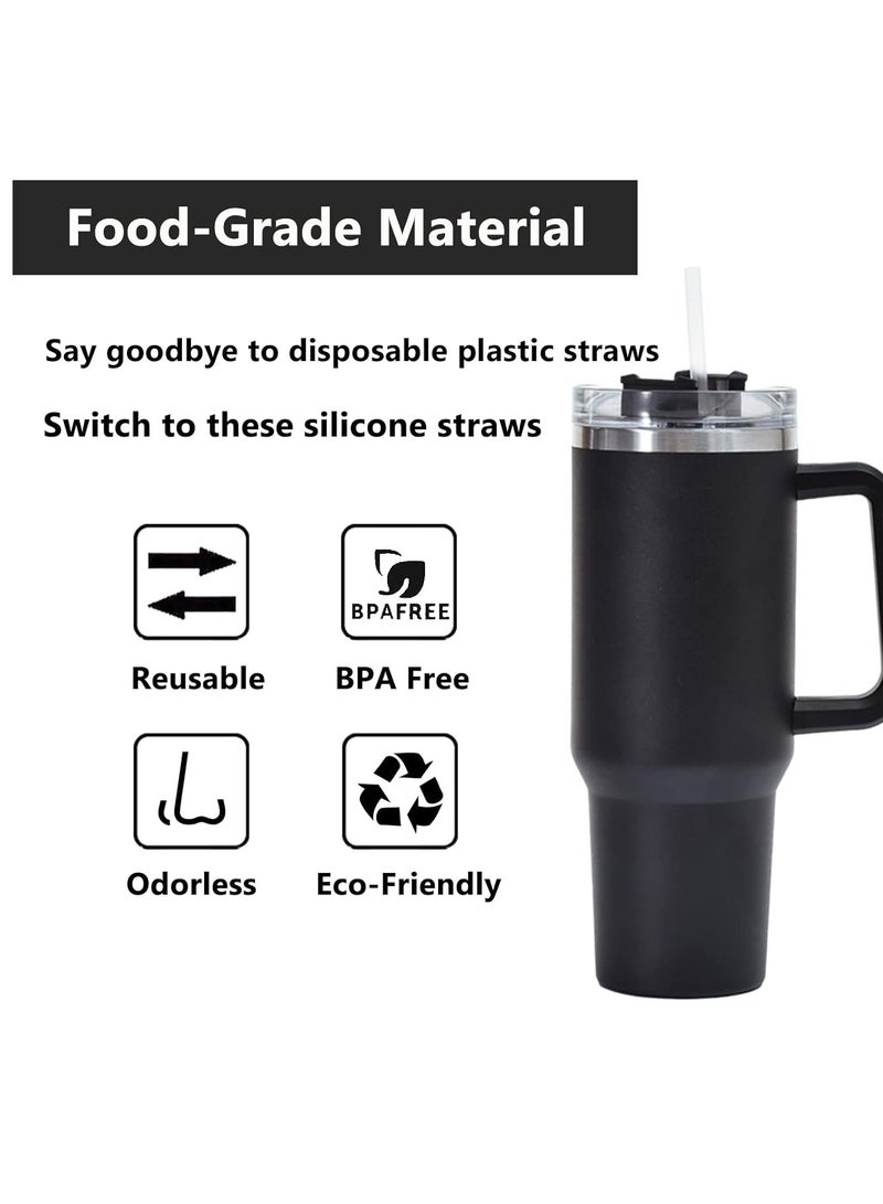 8Pack Replacement Straws for Stanley 40oz 30oz Tumbler, Airboat Reusable Clear Straws Compatible with Stanley Adventure Quencher - Image 3