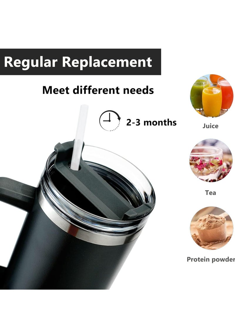 8Pack Replacement Straws for Stanley 40oz 30oz Tumbler, Airboat Reusable Clear Straws Compatible with Stanley Adventure Quencher - Image 4