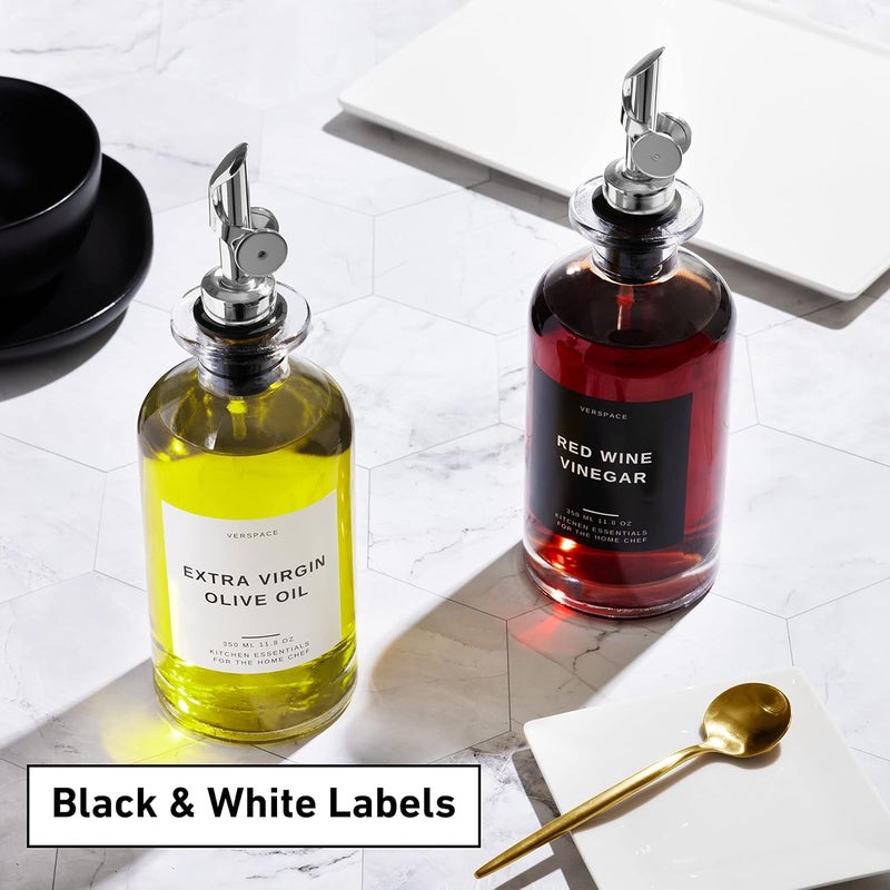 Verspace Black & White Oil Vinegar Labels Sets - 66 PCS Waterproof, Tear Resistance Sticker Labels for Kitchen - Image 3