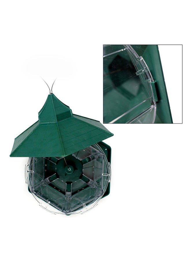 قوير طائر بلاستيكي على شكل سداسي أخضر - Image 3