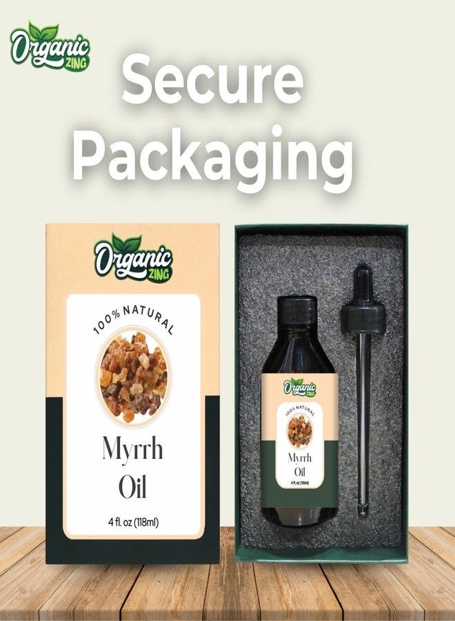 ORGANIC ZING زيت المر العضوي (Commiphora Myrrha) | زيت عطري نقي وطبيعي للتعطير، والاستخدام في أجهزة التبخير، والعناية بالبشرة، والتدليك - 118 مل / 3.99 أونصة سائلة - Image 4
