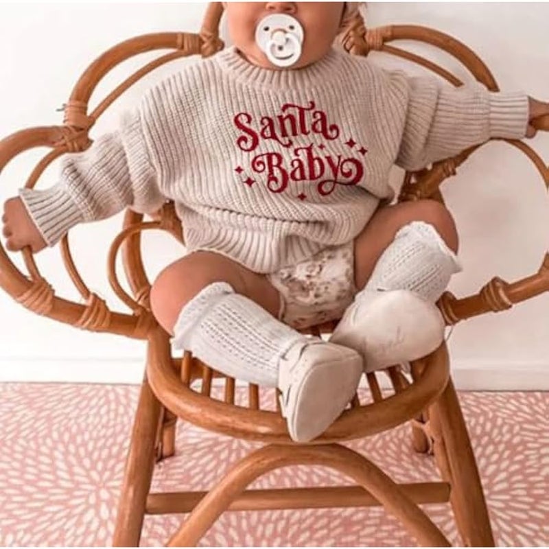 Loquat Toddler Baby Boy Girl  Outfit Knit Sweater Crewnck Sweatshirt Pullover Warm Top Infant Fall Winter Clothes - Image 3