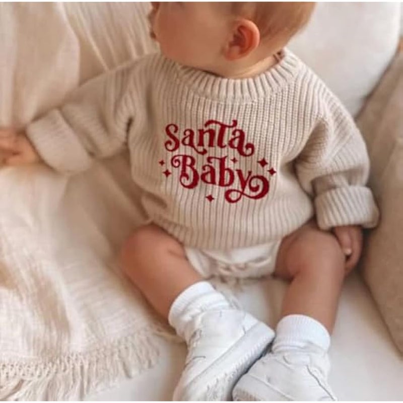 Loquat Toddler Baby Boy Girl  Outfit Knit Sweater Crewnck Sweatshirt Pullover Warm Top Infant Fall Winter Clothes - Image 4