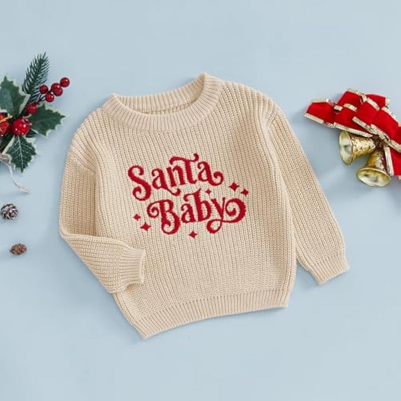 Loquat Toddler Baby Boy Girl  Outfit Knit Sweater Crewnck Sweatshirt Pullover Warm Top Infant Fall Winter Clothes - Image 5
