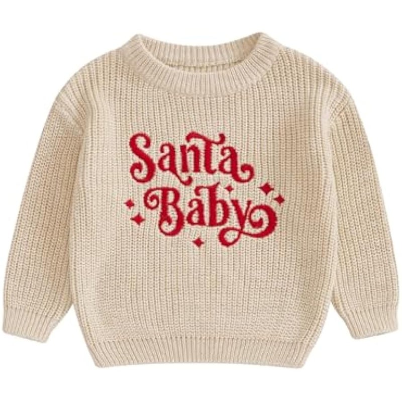 Loquat Toddler Baby Boy Girl  Outfit Knit Sweater Crewnck Sweatshirt Pullover Warm Top Infant Fall Winter Clothes - Image 1