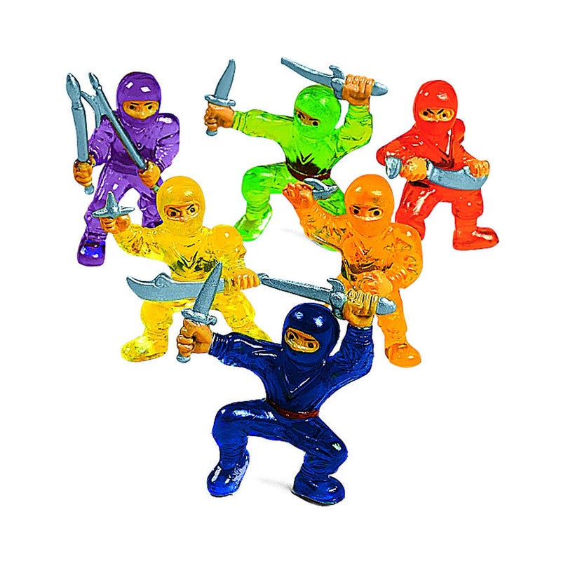 Fun Express Vinyl Ninja Warrior Toys (48 Pieces) Party Favors, Classroom Counters, Carnival Prizes - Image 1