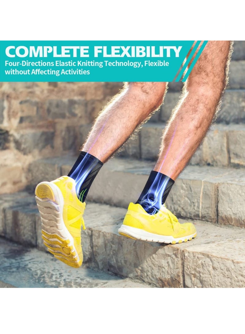 Excefore Ankle Brace Compression, 1 Pair Ankle Sleeve for Sprained Ankle, Injury Recovery, Joint Pain, Achilles Tendonitis Support, Plantar Fasciitis Sock Reduce Swelling L - Image 4