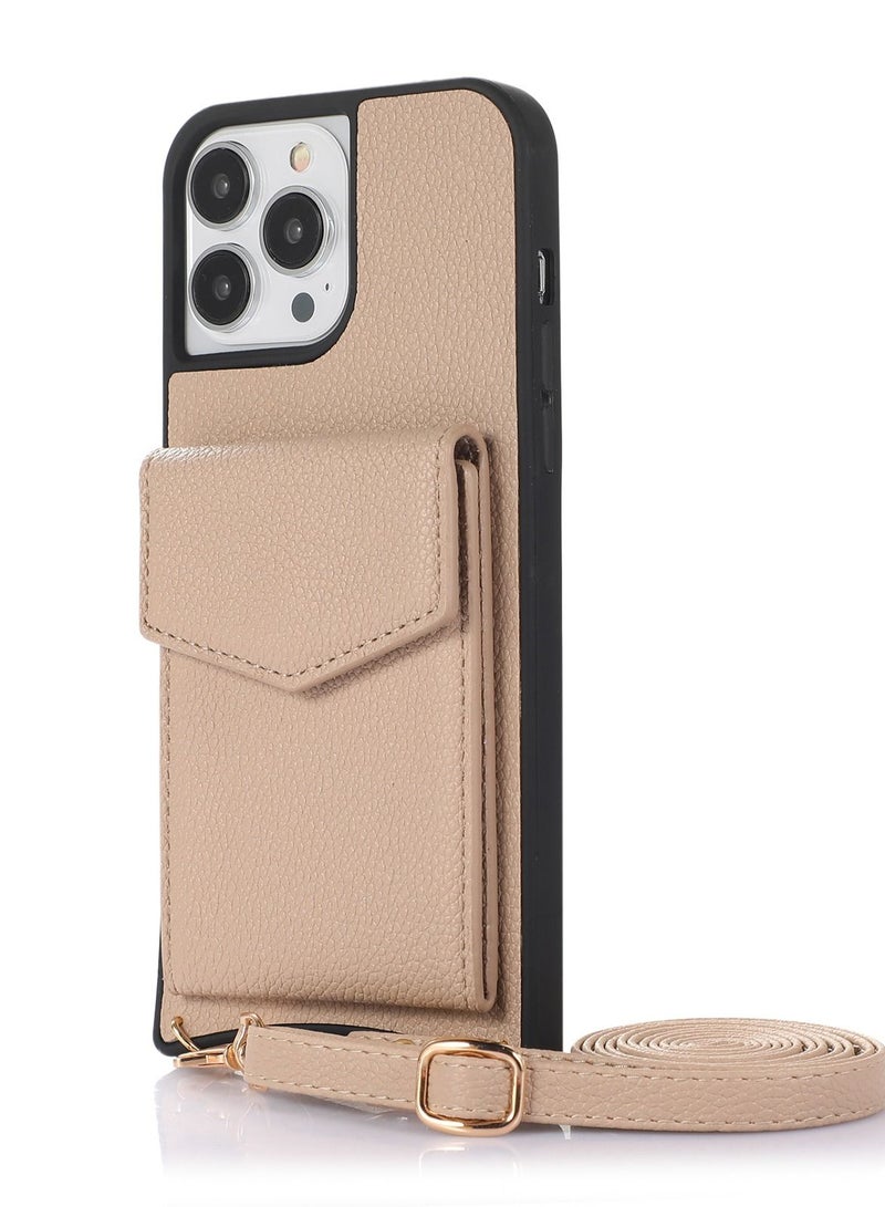 Suteni Back Cover Card Slots with Mirror Leather Phone Case for iPhone - Image 1