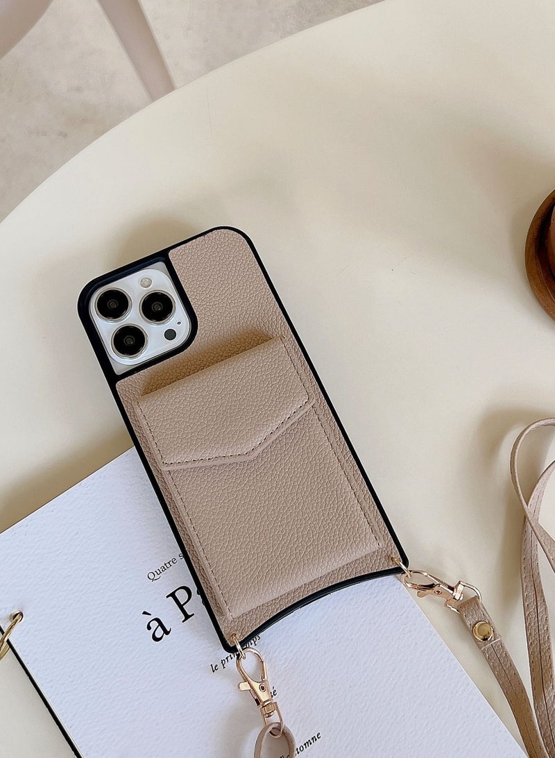 Suteni Back Cover Card Slots with Mirror Leather Phone Case for iPhone - Image 2