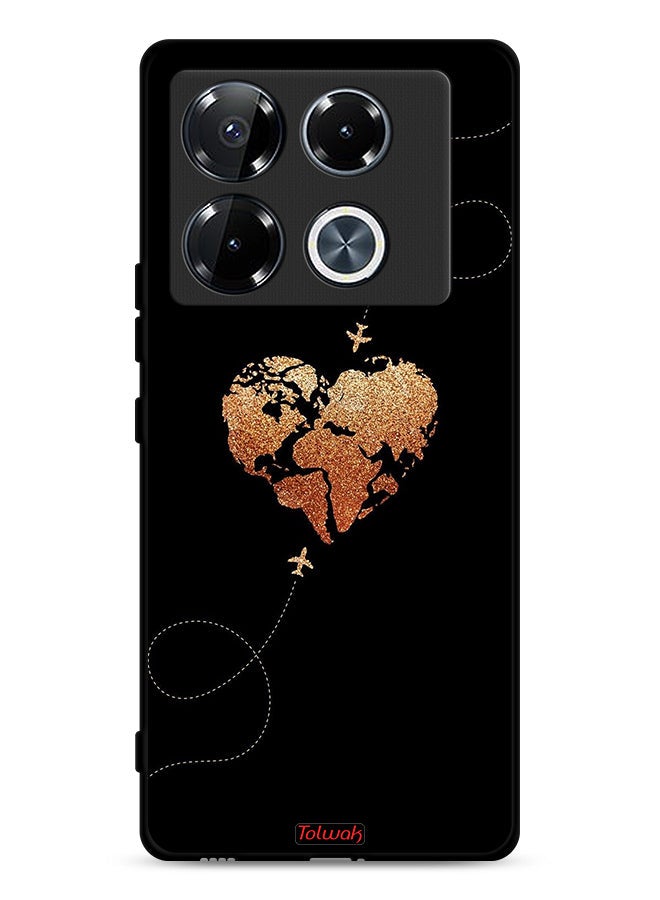 Tolwak Infinix Note 40 Pro Plus 5G Protective Case Cover Airplanes Touching Heart - Image 1