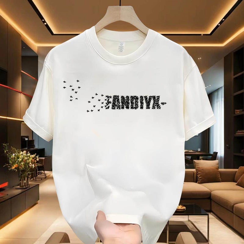 Trendy brand American retro short-sleeved t-shirt for men and women 2026 summer loose plus-size cotton round-neck casual half-sleeved top - Image 2