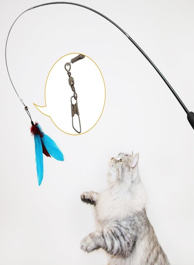 DONGKER Cat Teaser Wand,Retractable Kitten Fishing Pole Toy for Cat Kitten Reduce Boredom(Not Include Replacement) - Image 2