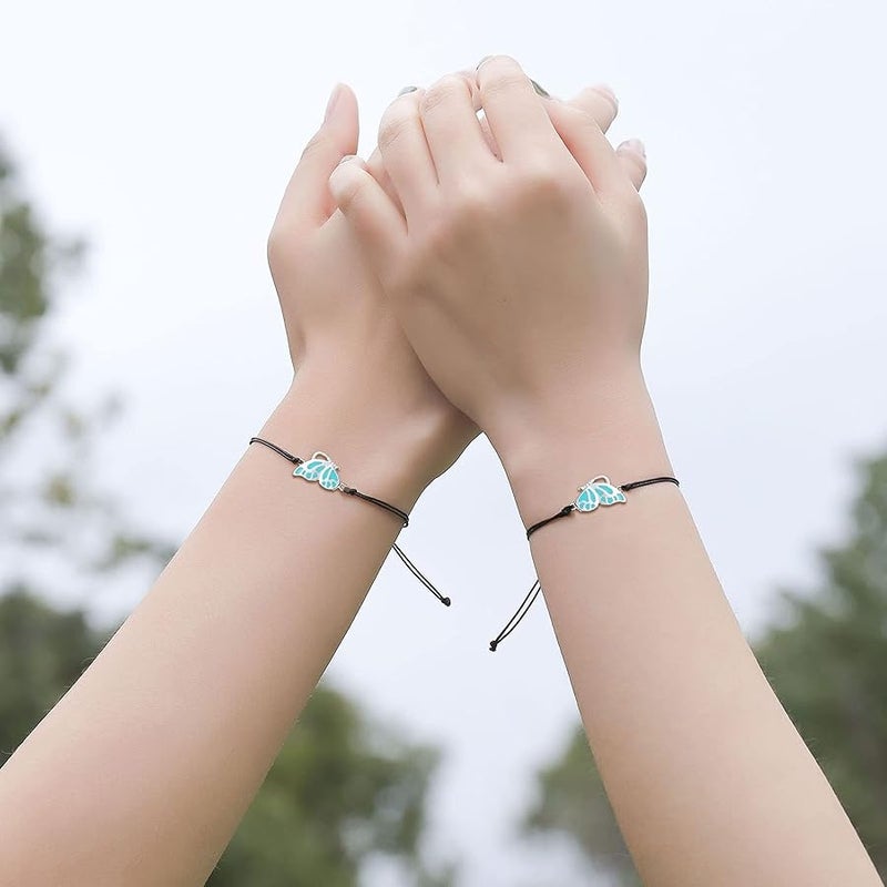 RS ATROFY Matching Butterfly Mother Daughter Bracelet Set for 2 Mother's Day Valentine's Day Christmas Thanksgiving Birthday Gift for Women Girls - Image 4