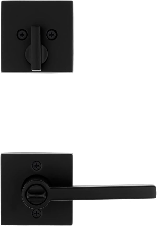 Kwikset Kwikset 991 Halifax Keyed Entry Lever and Single Cylinder Deadbolt Combo Pack Featuring SmartKey and Microban in Matte Black  - Image 3