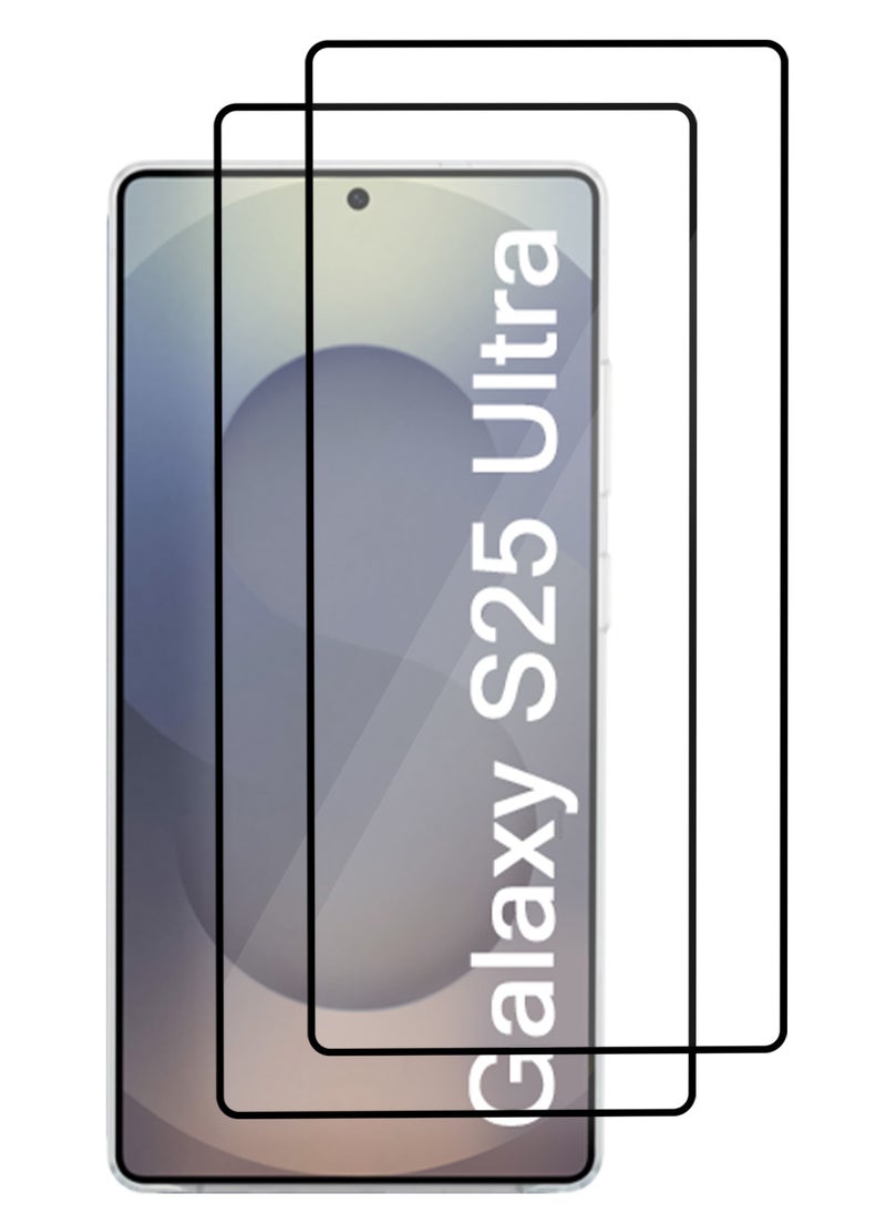 CATANES - (for Samsung Galaxy S25 Ultra) 2Packs Premium Screen Protector Full Coverage, Scratch-Resistant Anti Bubble - Side Black - Image 1