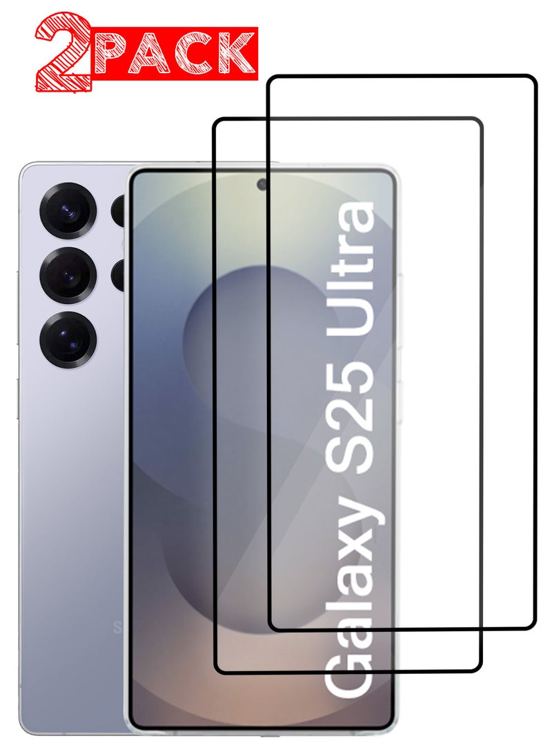 CATANES - (for Samsung Galaxy S25 Ultra) 2Packs Premium Screen Protector Full Coverage, Scratch-Resistant Anti Bubble - Side Black - Image 1