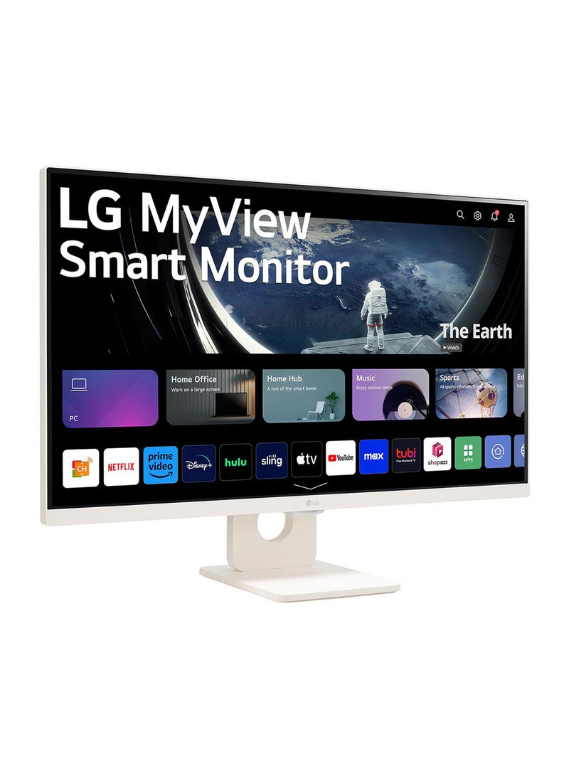 LG 27 inch Smart Wireless Monitor, FHD IPS Display, 100Hz Refresh Rate, 5ms Response Time, HDR 10, Smart Energy Saving, Flicker Safe, Reader Mode, Wi-Fi, Bluetooth, 27U511SA-W White - Image 3