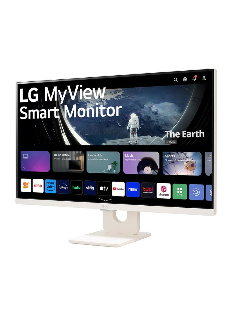 LG 27 inch Smart Wireless Monitor, FHD IPS Display, 100Hz Refresh Rate, 5ms Response Time, HDR 10, Smart Energy Saving, Flicker Safe, Reader Mode, Wi-Fi, Bluetooth, 27U511SA-W White - Image 2