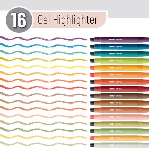 Mr. Pen Mr Pen No Bleed Gel Highlighters Assorted Colors 16 Pack Bible Highlighters and Pens No Bleed Bible Markers for Study Journaling School Supplies and Accessories - Image 3