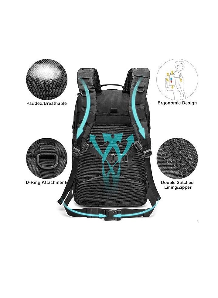 Generic - 45L Military Tactical Backpacks Molle Army Assault Pack 3 Day Bug Out Bag Hiking Treeking Rucksack - Image 1