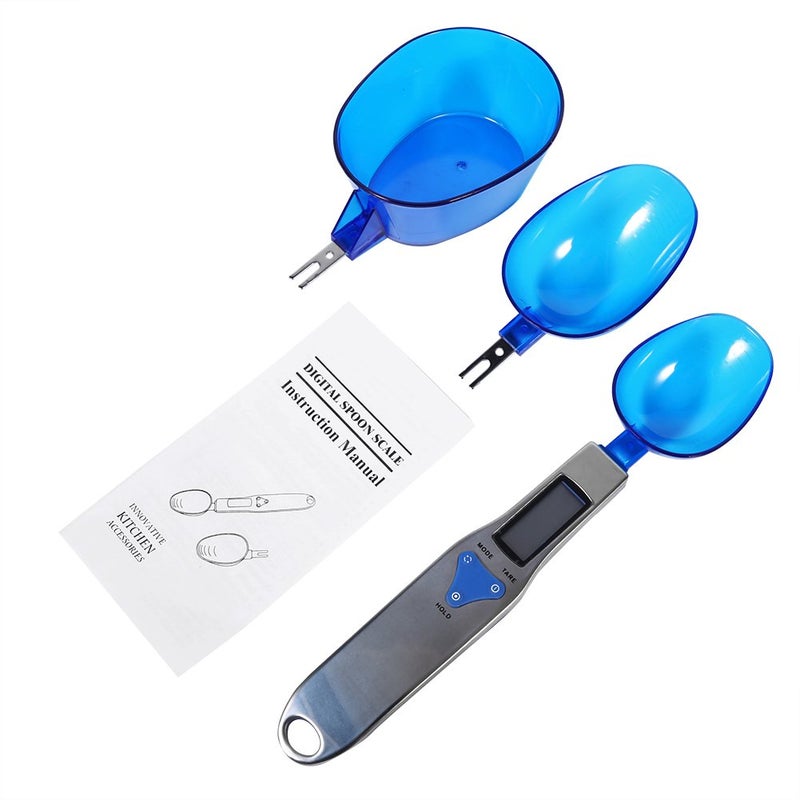 كلاراكو ميزان ملاعق رقمي، ميزان مطبخ إلكتروني بشاشة LCD لقياس الطعام من الفولاذ المقاوم للصدأ مع 3 ملاعق قياس للمطبخ المنزلي، الوزن من 0.1 جم إلى 500 جم، وحدة جرام أونصة gn ct - Image 4