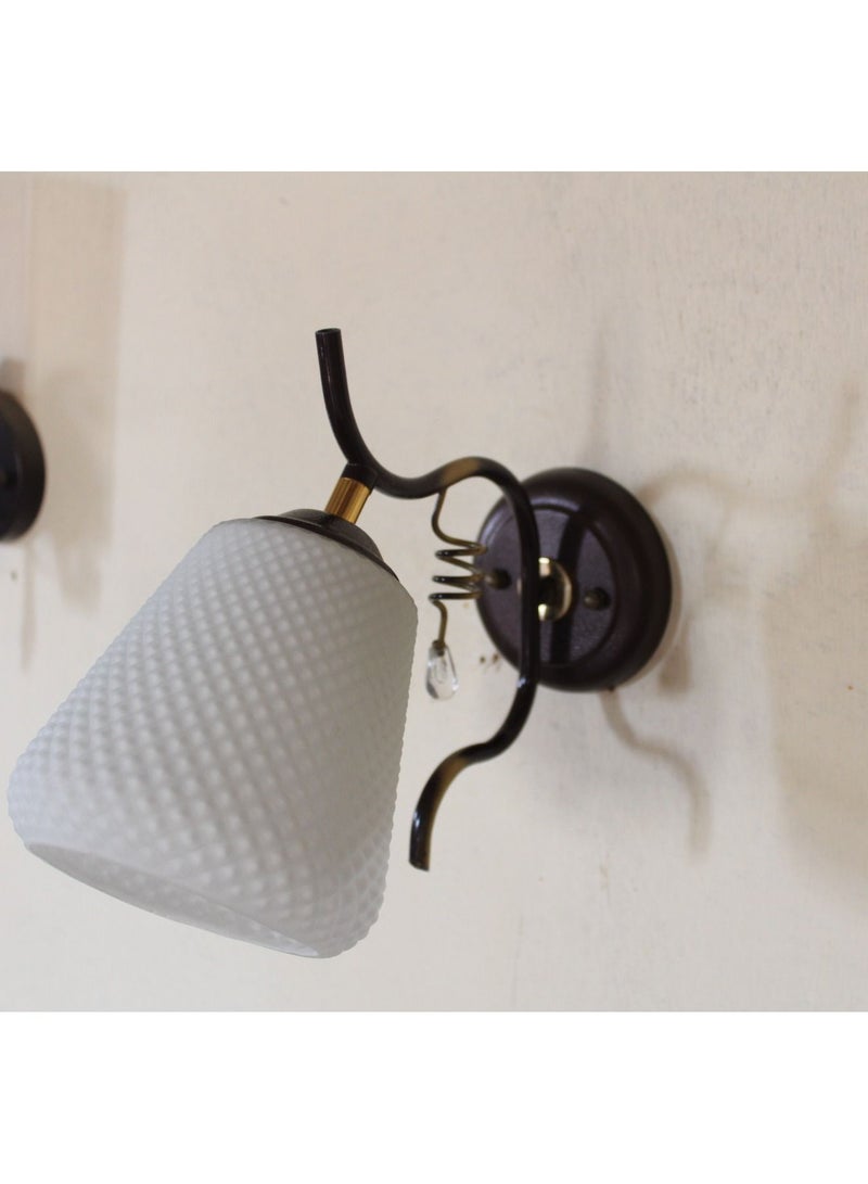 Wall Lamp- Base made of metal : Dark Brown Color  - Image 4