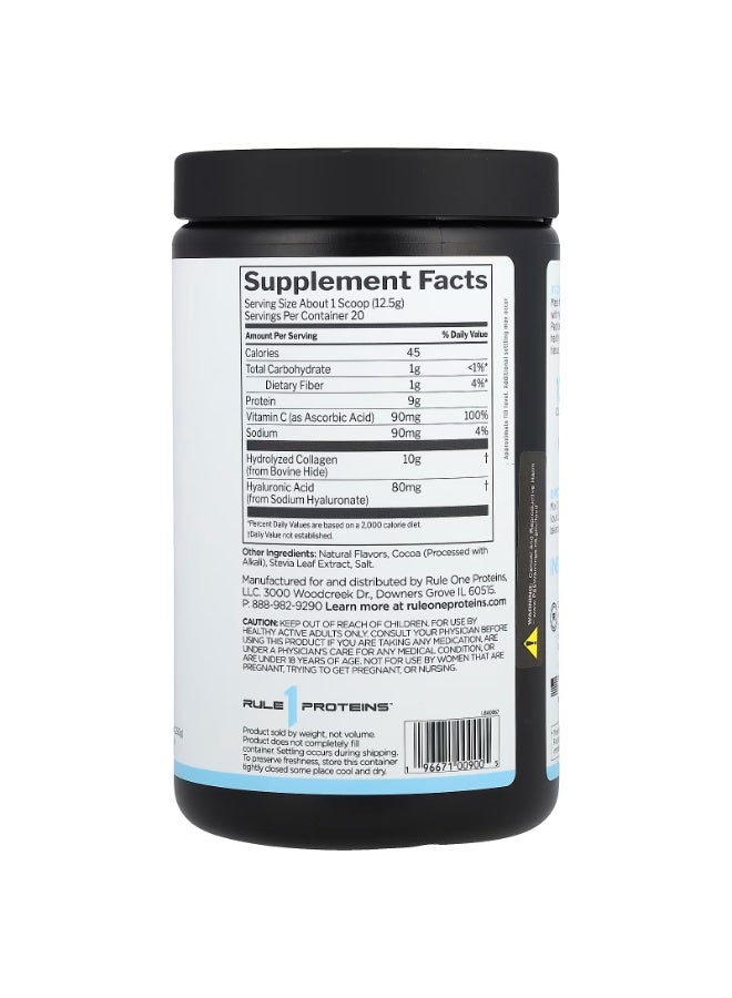 Rule 1 Proteins Rule One Proteins, Collagen Peptides + Vitamin C and Hyaluronic Acid, Chocolate Fudge, 8.82 oz (250 g) - Image 2