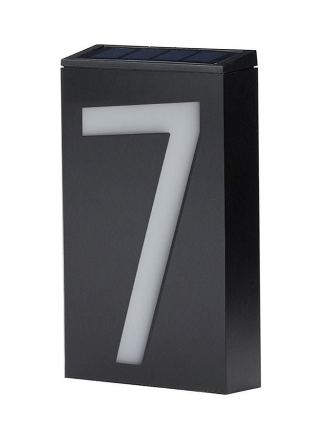 نيبمينينت مصباح على شكل رقم منزل يعمل بالطاقة الشمسية أسود/ أبيض - Image 1
