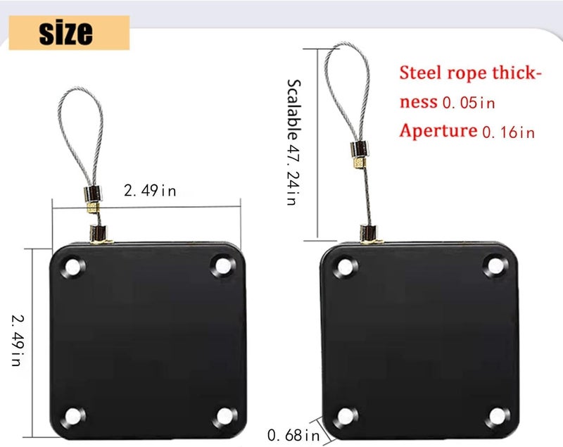 Ardith 1ps Free Automatic Door Closer, Multifunctional Automatic Door Closer, Automatically Self Closing Door with Drawstring for Internal Home Outdoor Iron Door - Random Color (Small) - Image 3