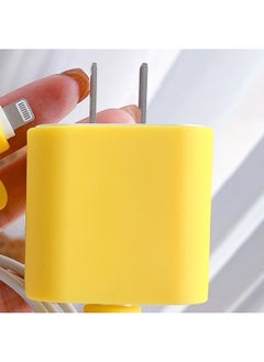 2024 Four-piece Charger Protective Cover For Apple 15 Fast Charging Protective Cover 18W/20W Charger-Specifications:77. Yellow (five-piece Set) Large Head + 2 Small Heads + 1.4m Wire Rope + Tie