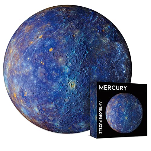Antelope  1000 Piece Mercury Jigsaw Puzzle for Adults Space Planet Round Circle Solar System Puzzle High Resolution Matte Finish No Dust - Image 1